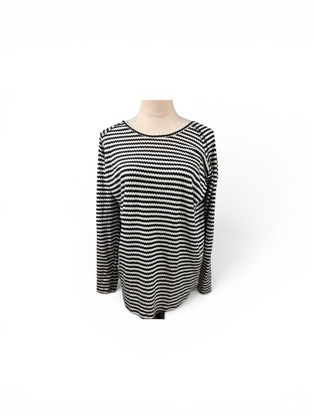 torrid Black and White Striped waffle weave Knit Top size 2-2X/18-20
